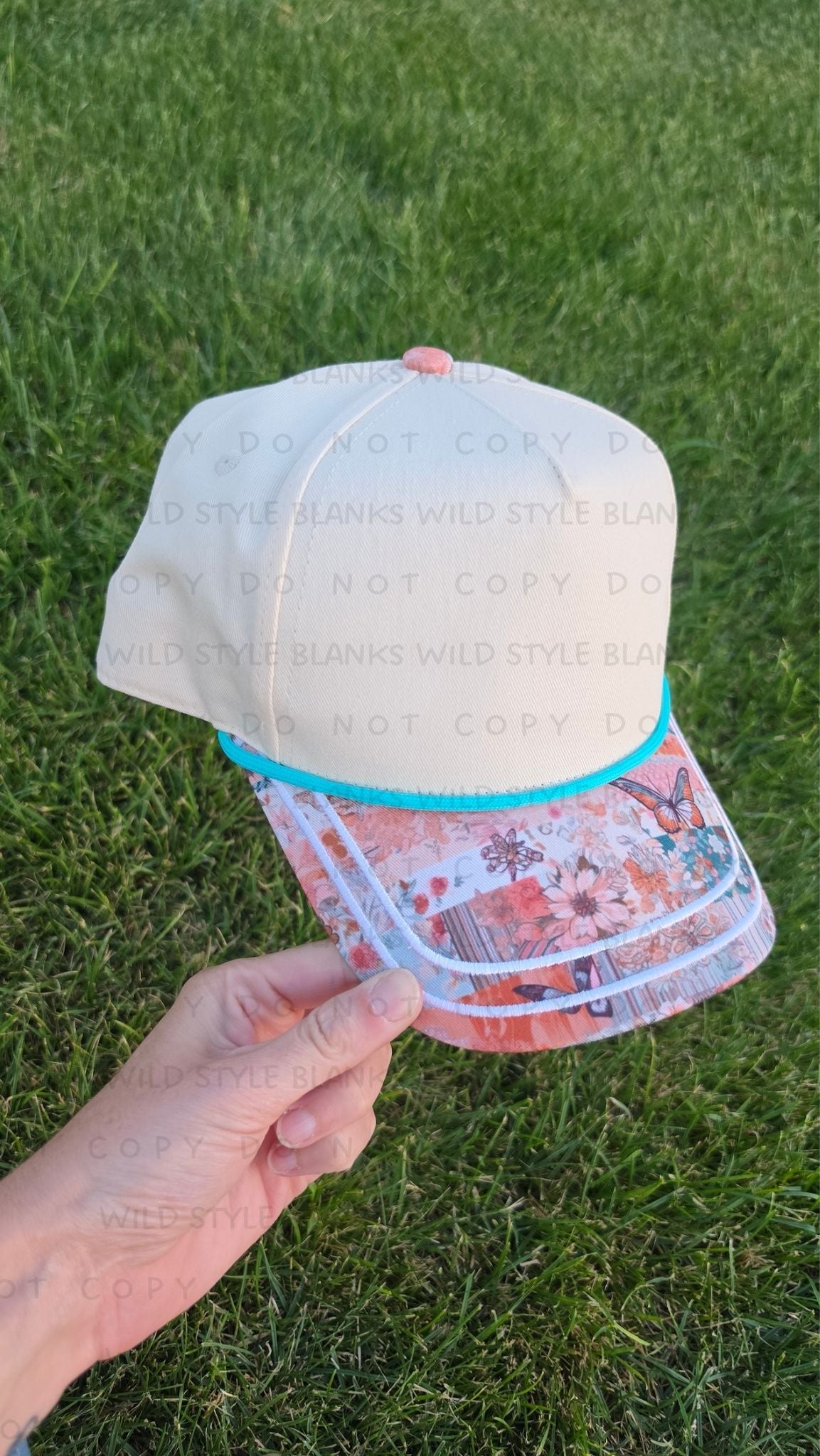 Boho Butterfly Blank Trucker Hat