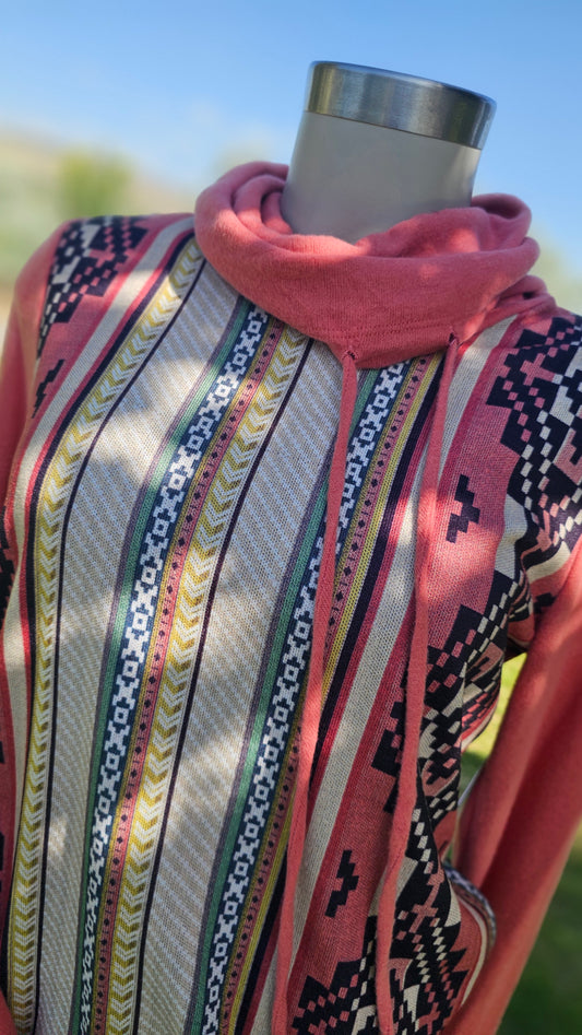 Boots, Bling, & Aztec Things Cowl Neck L/S