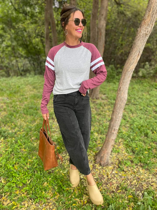 Varsity Tee L/S - Crimson