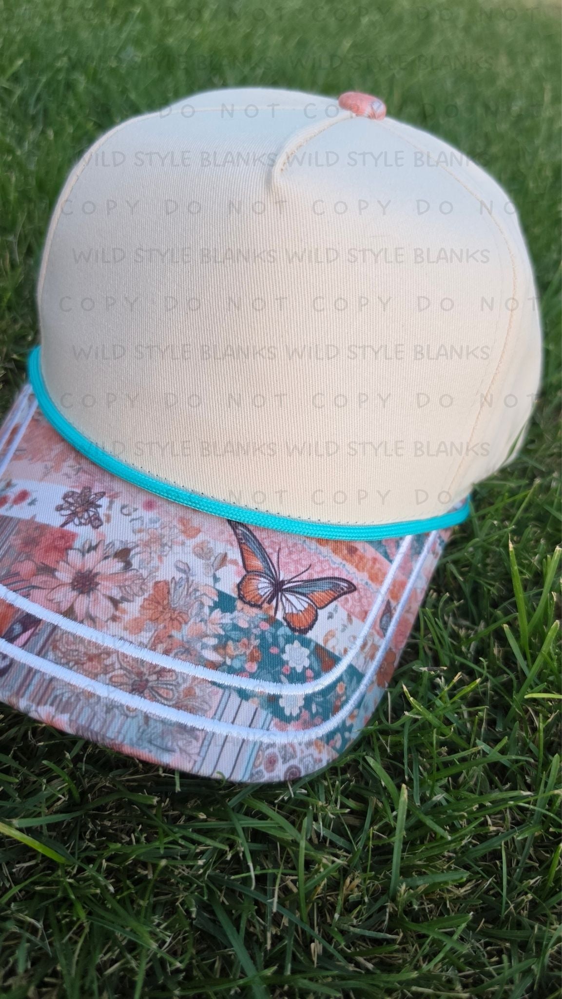 Boho Butterfly Blank Trucker Hat