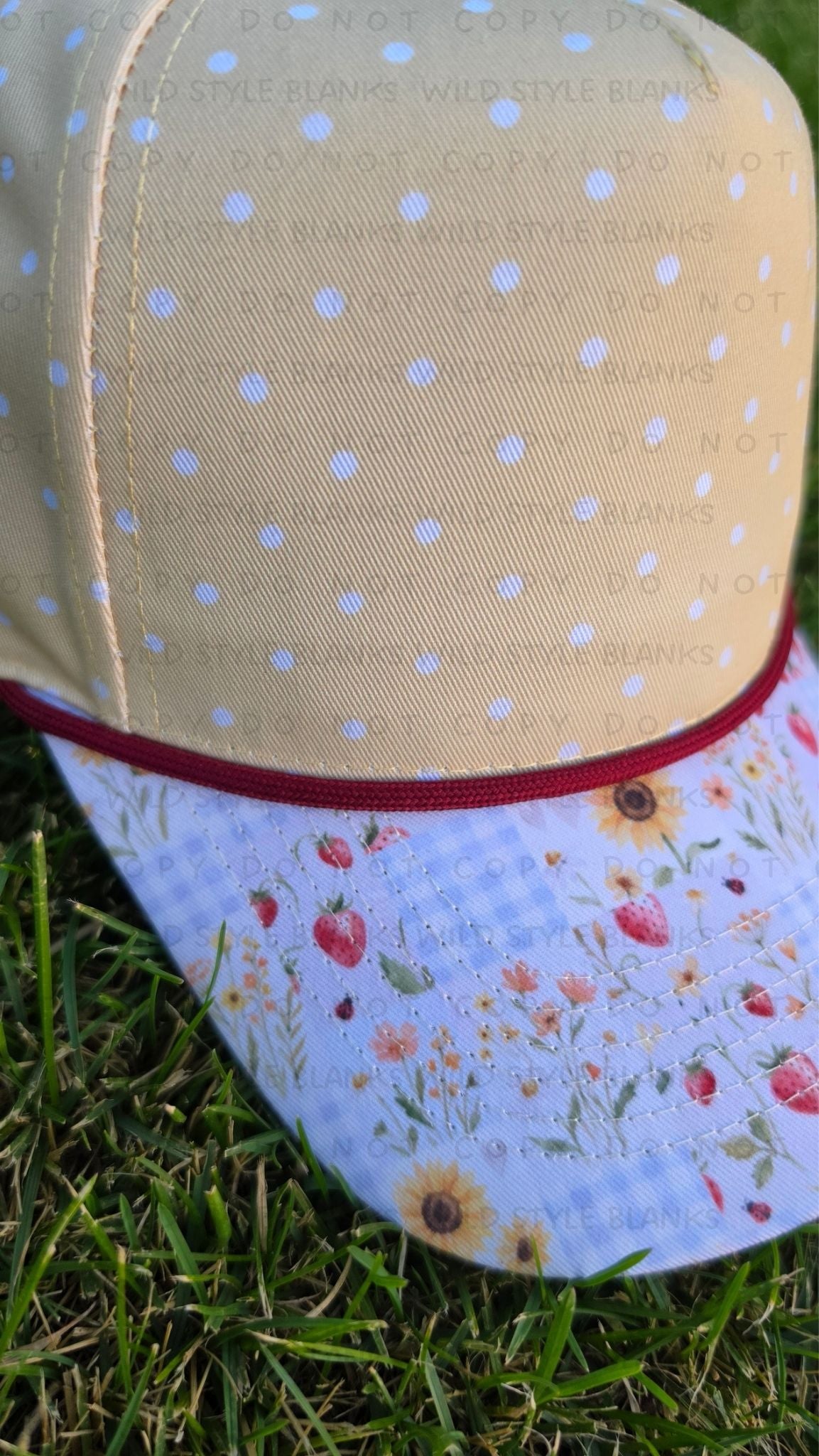 Strawberry Patch Blank Trucker Hat