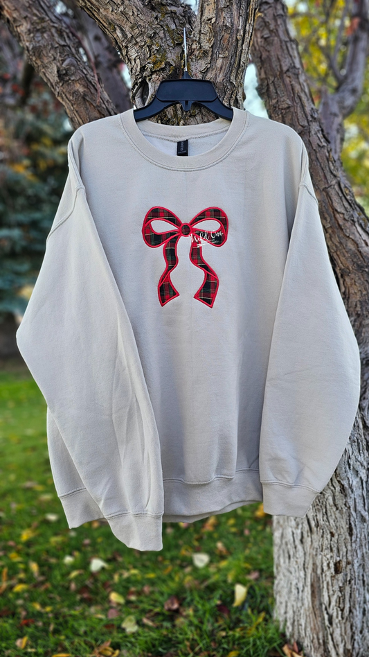 Christmas Bow Crewneck Sweatshirt