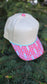 Checkered Lightning Blank Trucker Hat