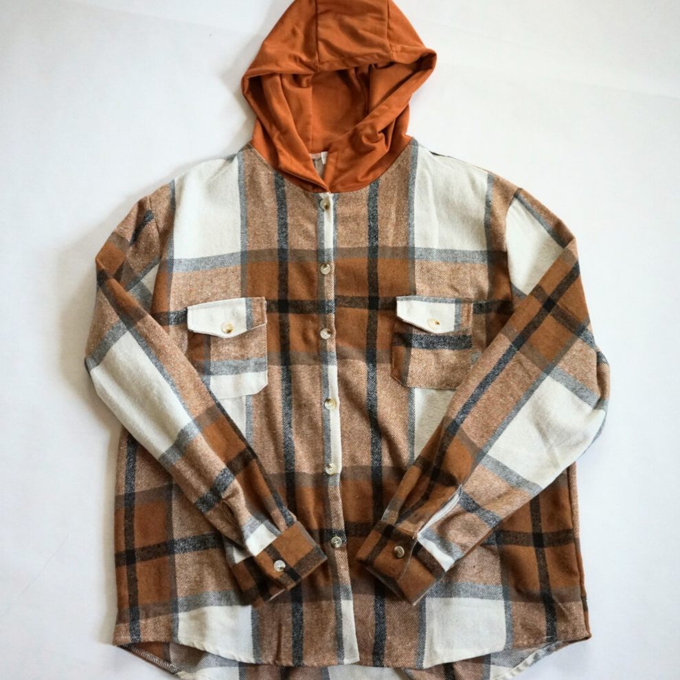 Boots & Bonfires Hooded Flannel