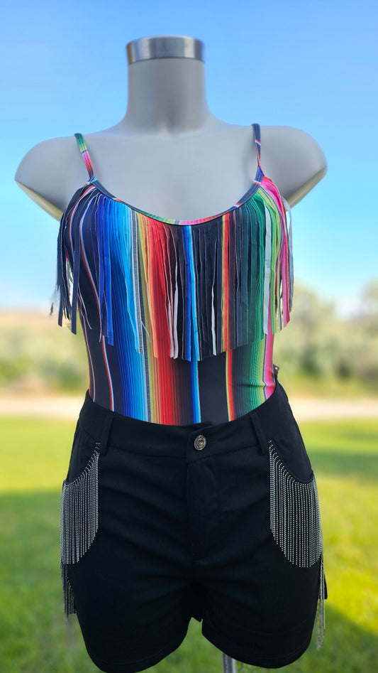 Wild West Fringe One Piece - Serape