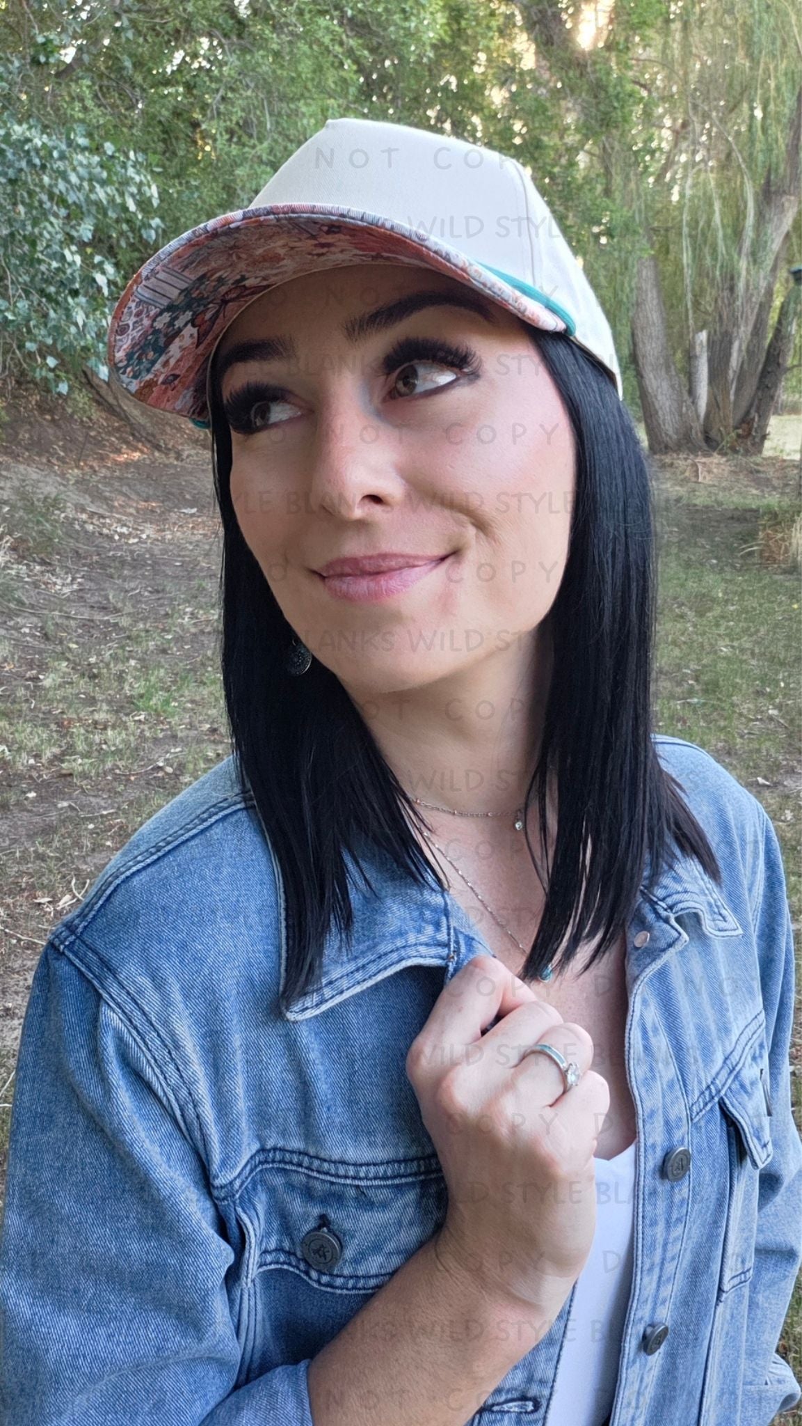 Boho Butterfly Blank Trucker Hat