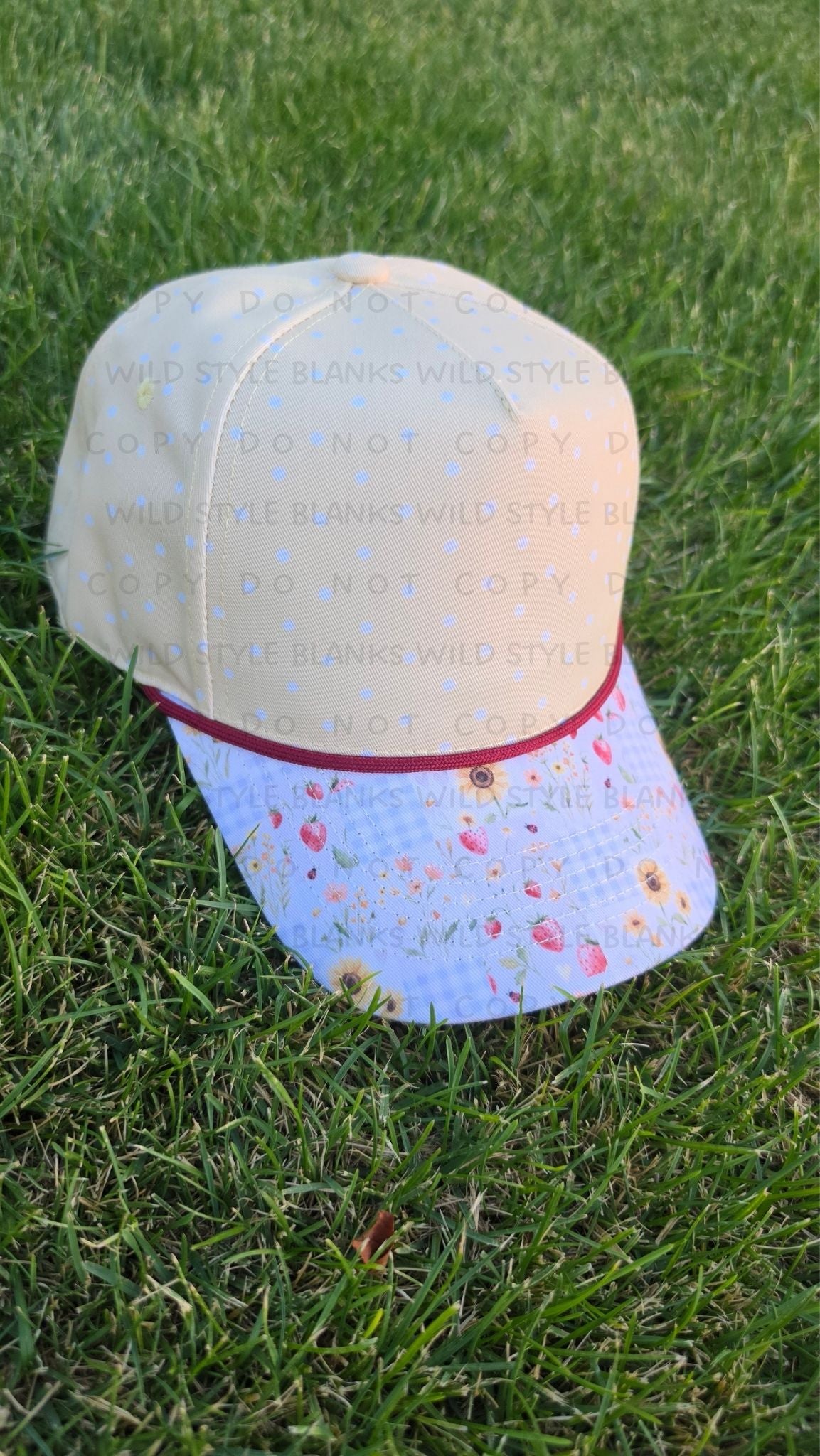 Strawberry Patch Blank Trucker Hat