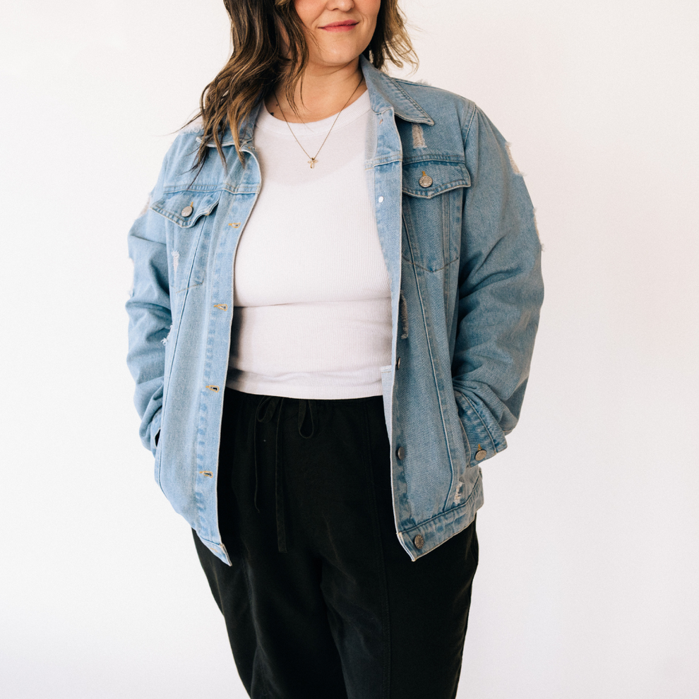 Distressed Denim Jacket