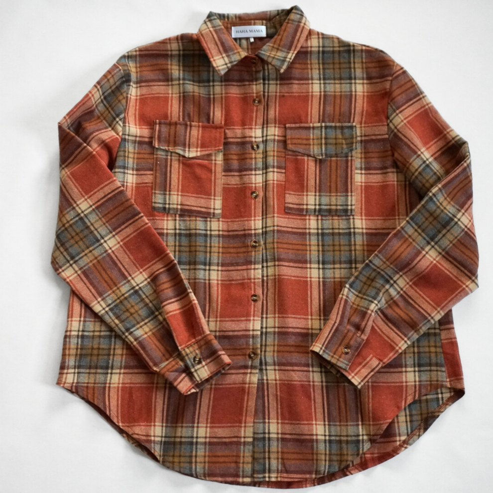 Bonfire Nights Rust Flannel