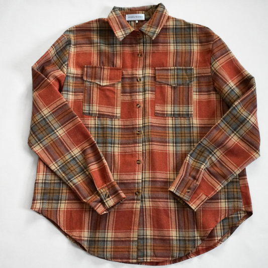 Bonfire Nights Rust Flannel