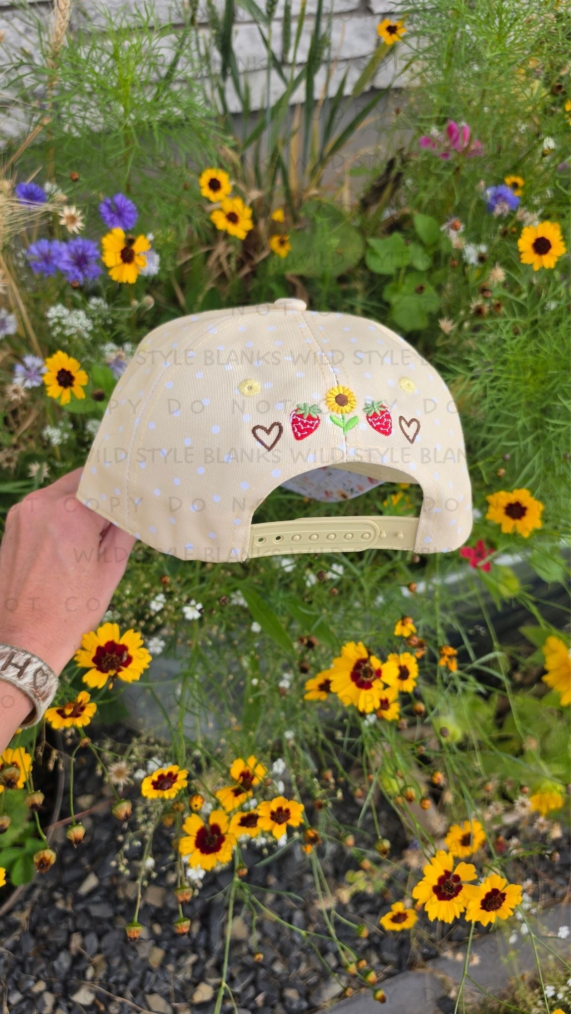 Strawberry Patch Blank Trucker Hat