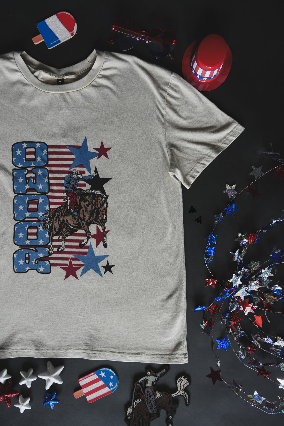 Red, White, & Blue Rodeo Tee