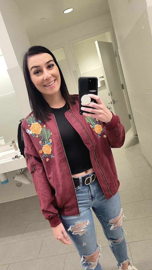 Cactus Blossom Bomber Jacket