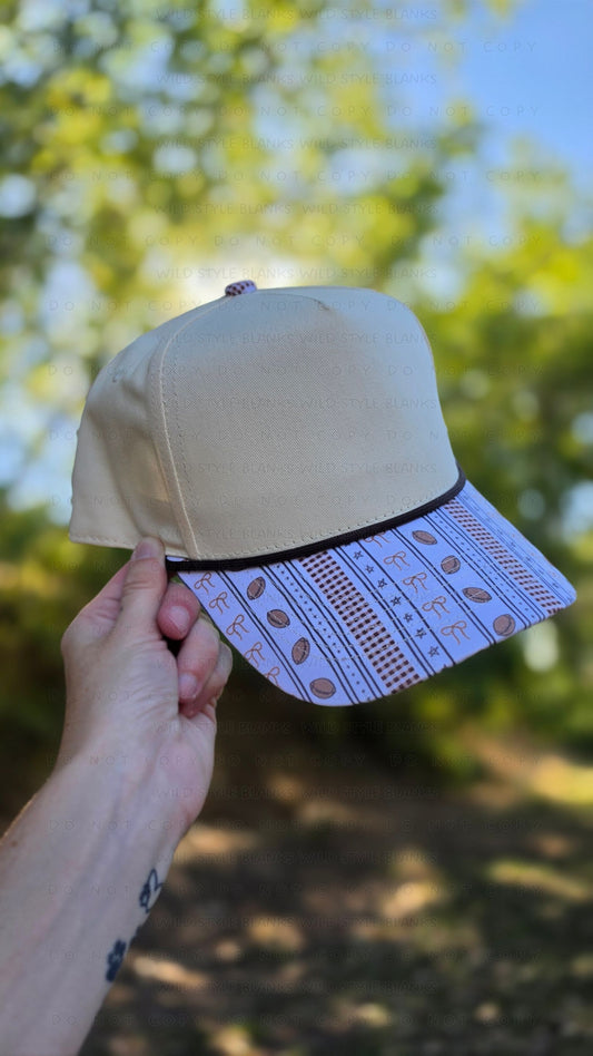 Cutesy Football Blank Trucker Hat