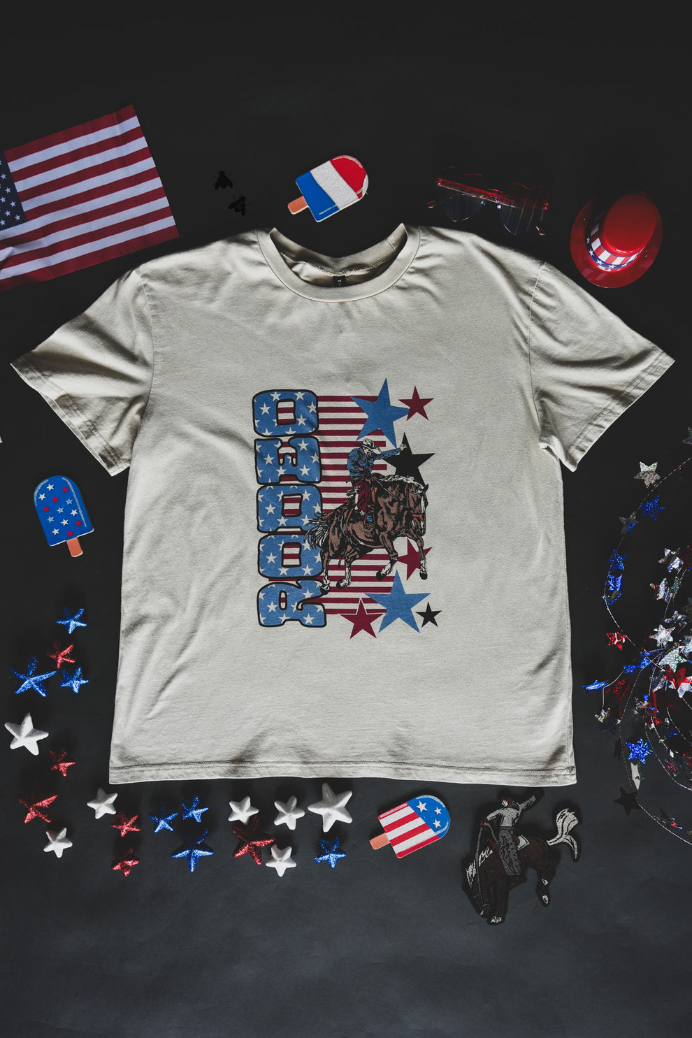 Red, White, & Blue Rodeo Tee