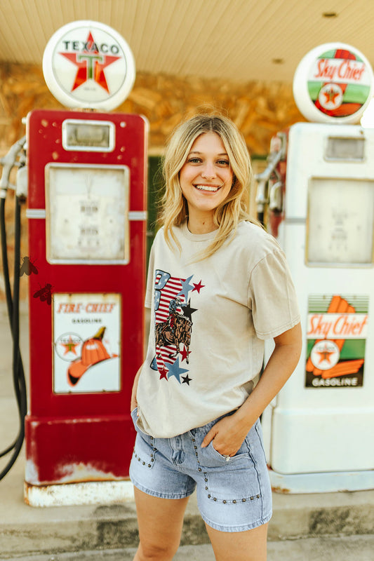 Red, White, & Blue Rodeo Tee