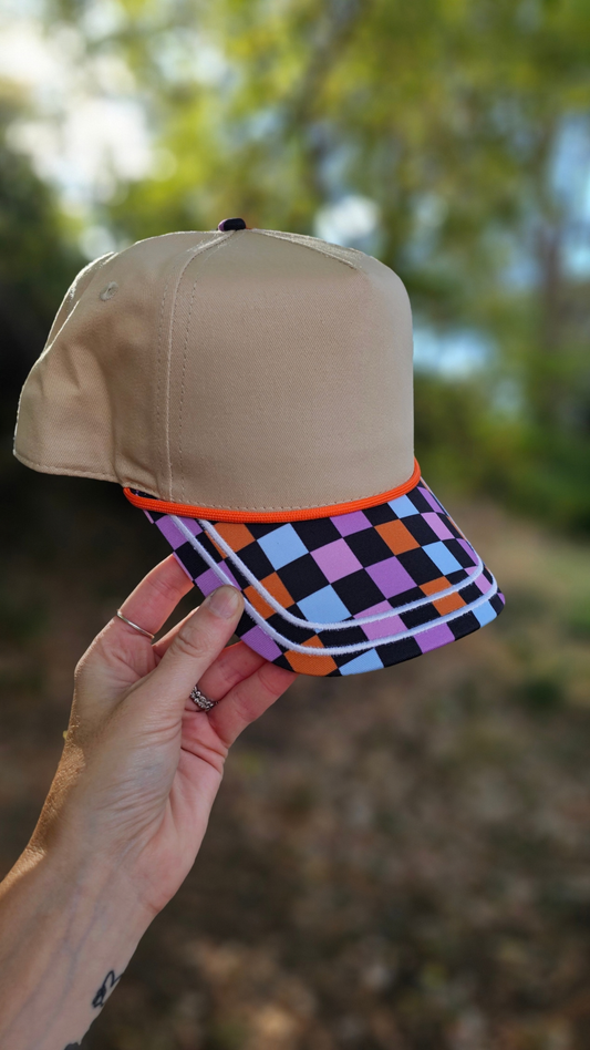 Peppy Checkered Blank Trucker Hat