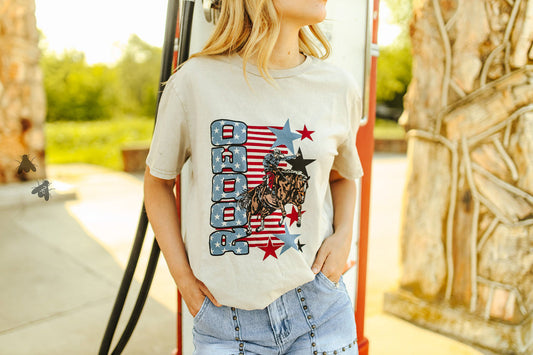 Red, White, & Blue Rodeo Tee