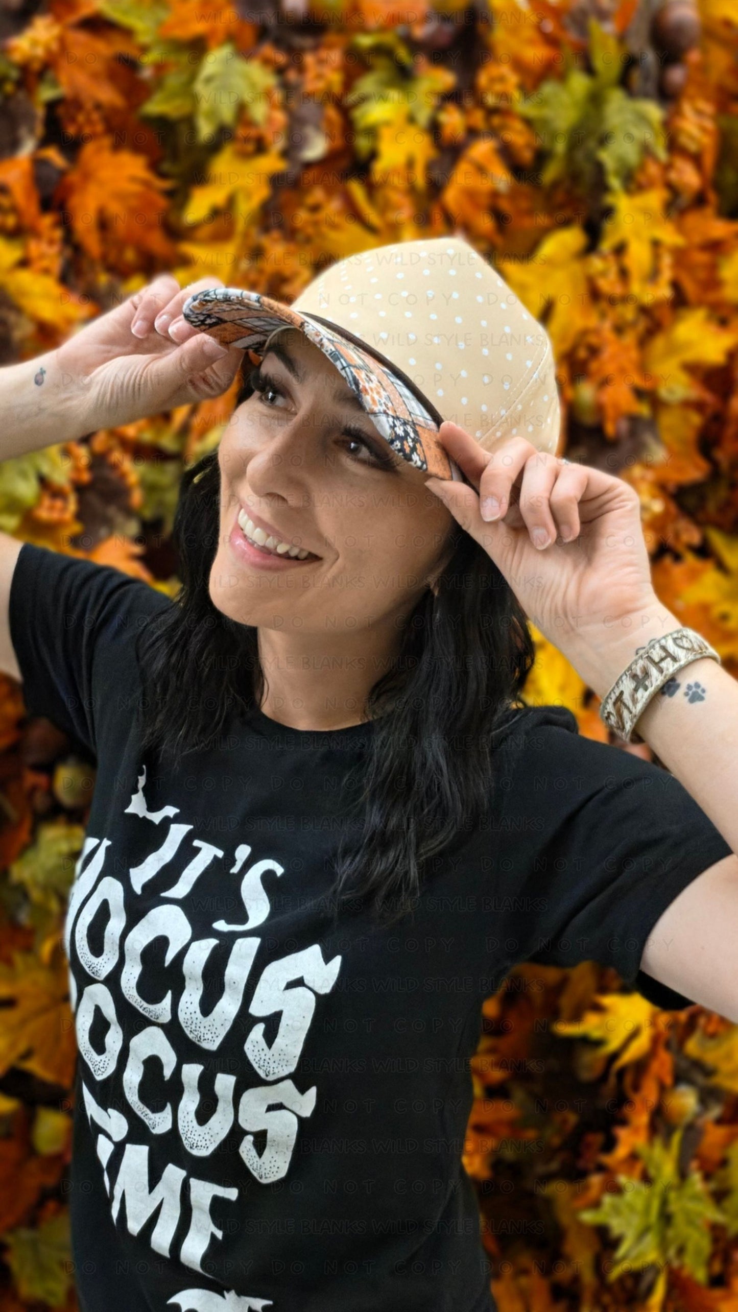 Pumpkin Patchwork Blank Trucker Hat
