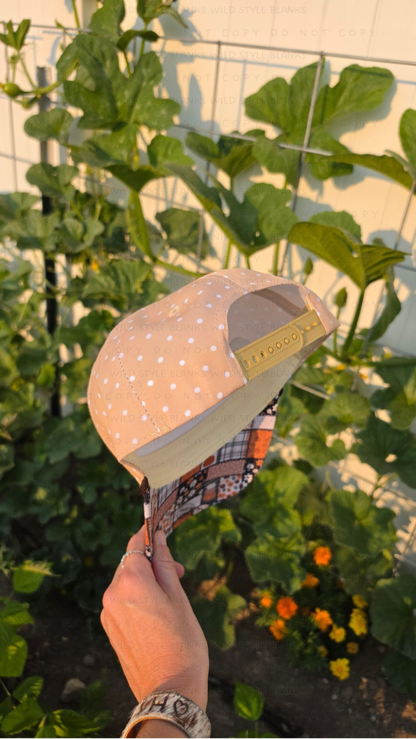Pumpkin Patchwork Blank Trucker Hat