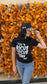 Checkered Jack O' Lantern Blank Trucker Hat
