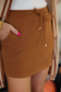 Falling For You Ribbed Skort - Chesnut