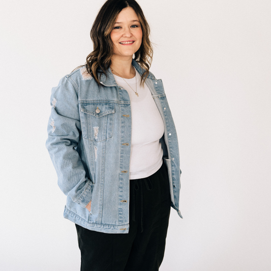 Distressed Denim Jacket