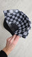 Checkered Foam Trucker Hat Blank - Black