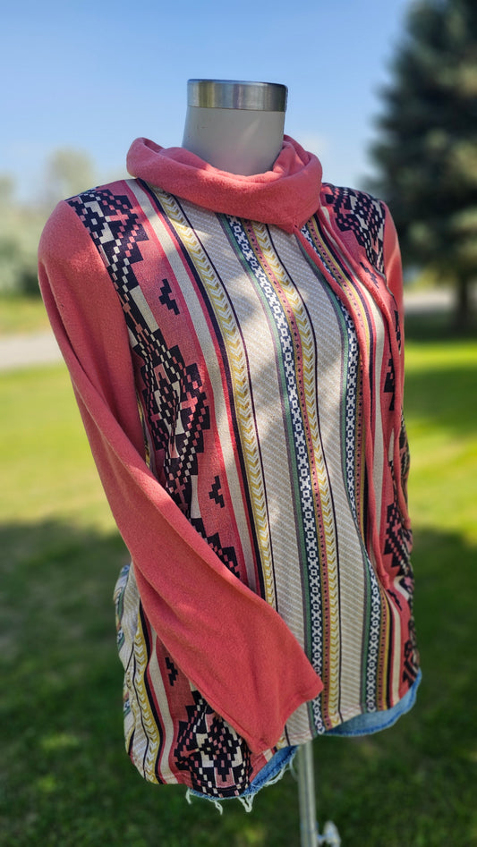 Boots, Bling, & Aztec Things Cowl Neck L/S