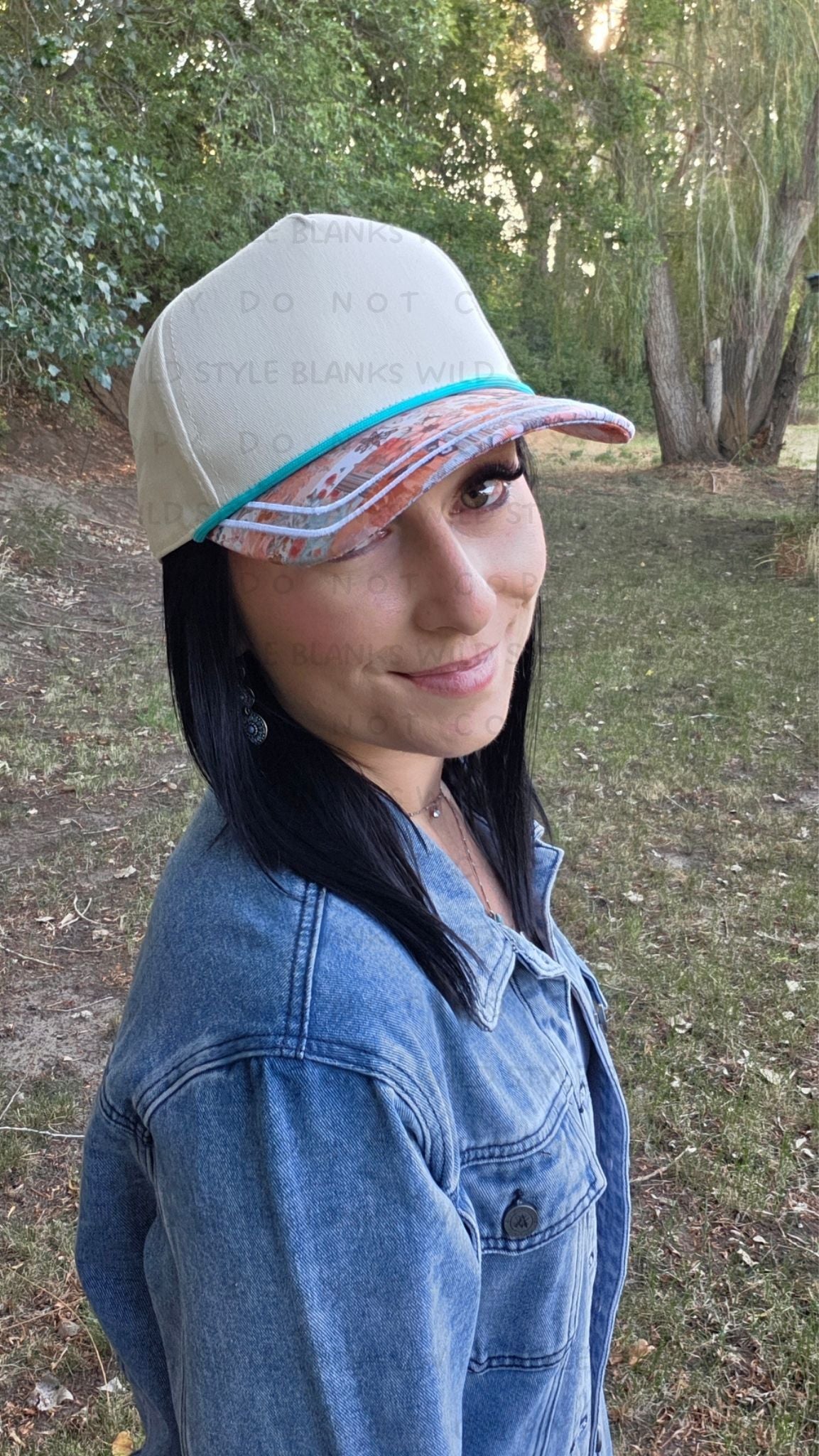 Boho Butterfly Blank Trucker Hat
