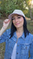 Floral Gingham Blank Trucker Hat