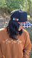 Checkered Jack O' Lantern Blank Trucker Hat
