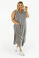 Now & Then Black Striped Maxi