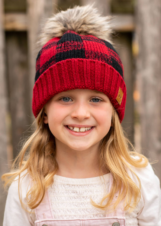 Buffalo Plaid Kids Beanie