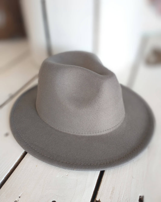 Kids Felt Fedora in Grey