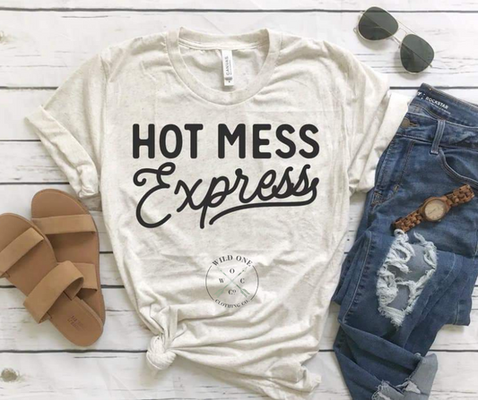 Hot Mess Express- Black Screen Print Graphic Add on