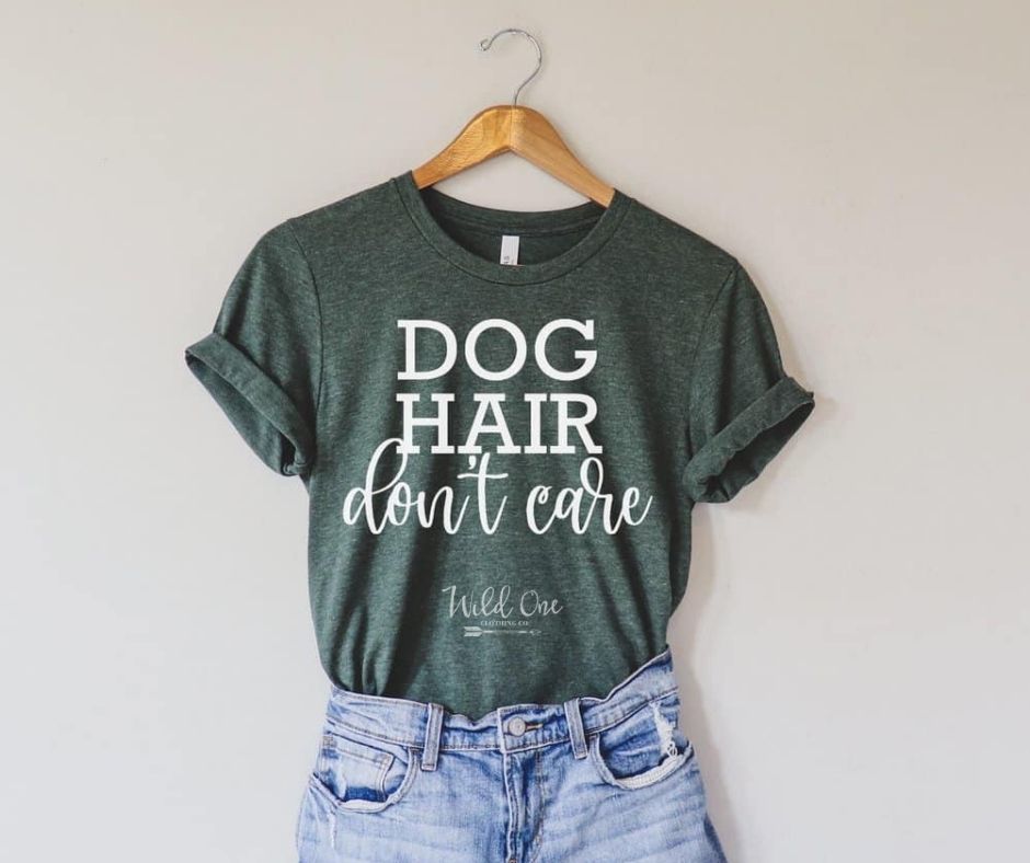 Dog Hair Don't Care - White Screen Print Graphic Add on