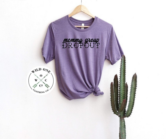 Mommy Group Dropout- Black Screen Print Graphic Add on