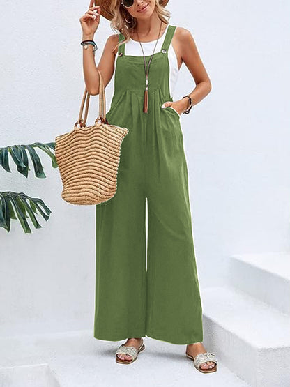 Autumn Leaves Wide Leg Overalls