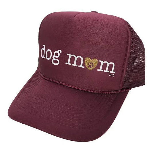 Dog Mom Trucker Hat - Maroon