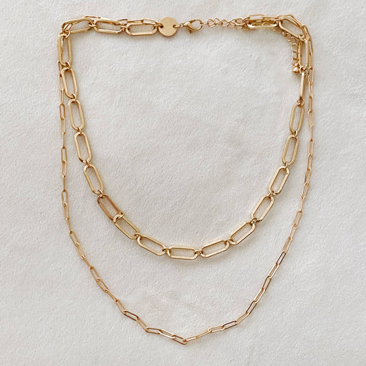 Double Chain Link Necklace