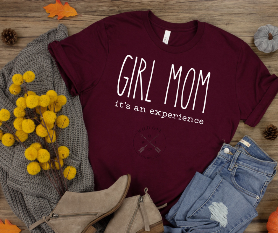 Girl Mom - White Screen Print Graphic Add on