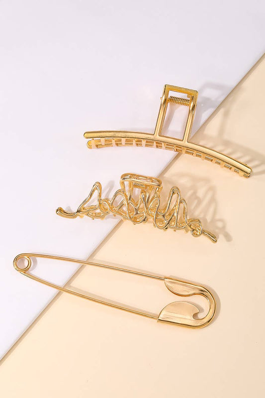 Metallic Sleek Claw Clip