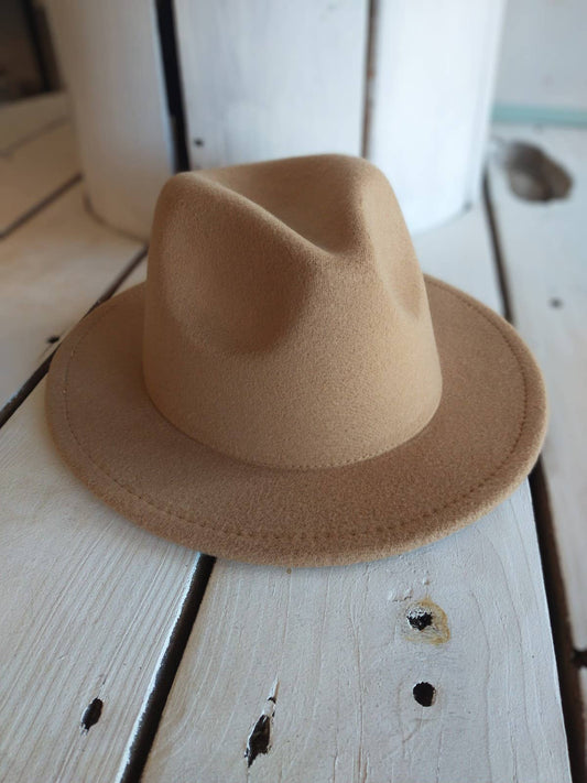 Kids Felt Fedora in Tan