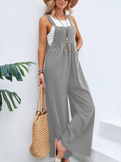 Autumn Leaves Wide Leg Overalls