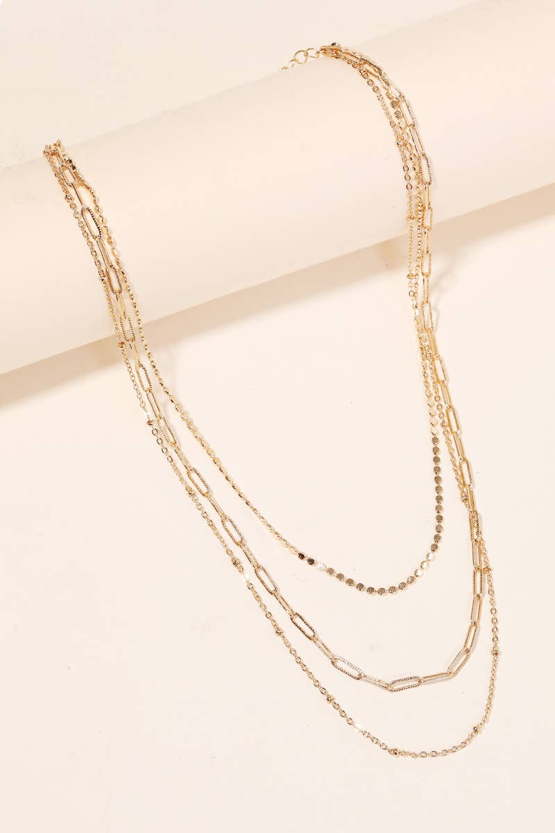 Triple Layered Chain Necklace