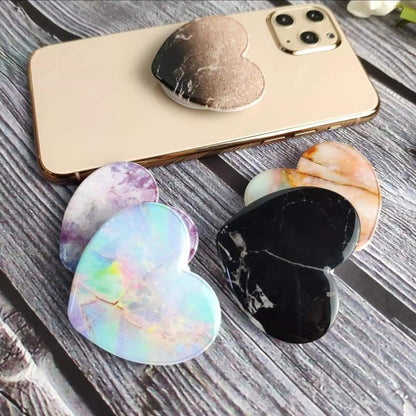 Marble Heart Phone Grips