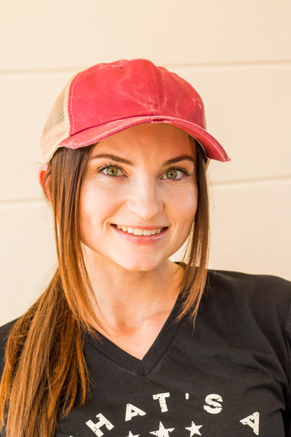 Criss Cross Ponytail Hat (10 color options!)