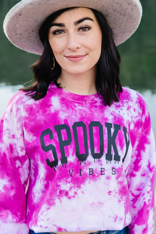 Spooky Vibes Tie Dye Pullover