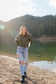 Patriotic Mountains - Army Green Sweater